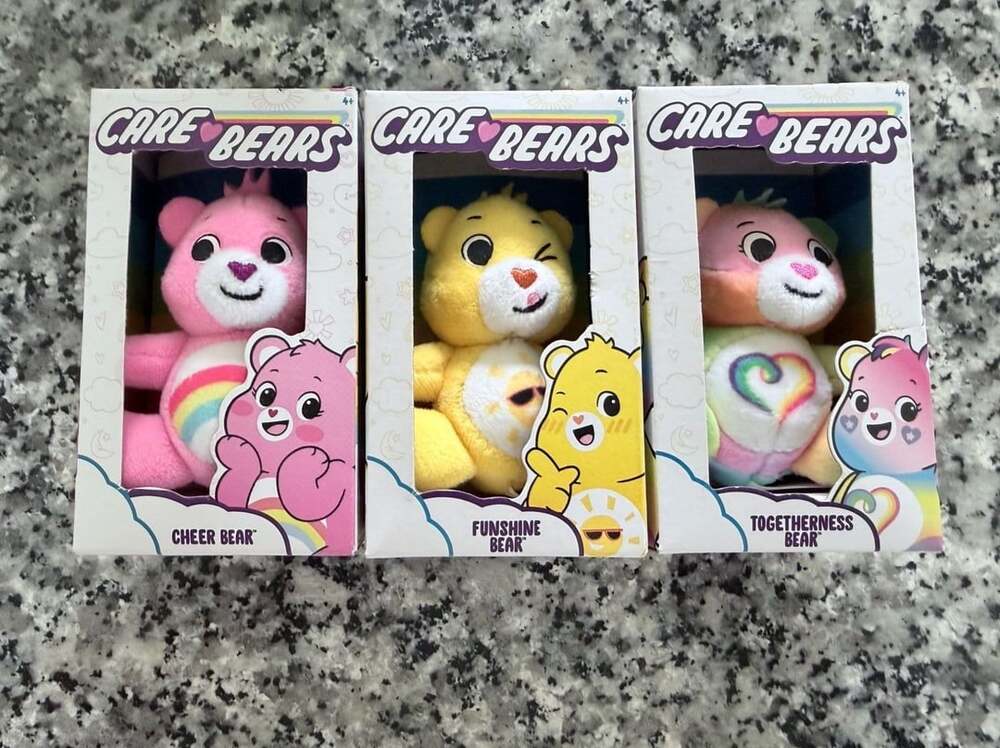 Care Bears Micro Teenies Plush 3-Pack Cheer Funshine Togetherness